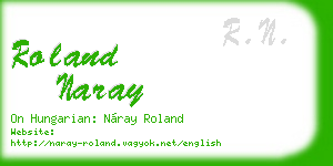 roland naray business card
