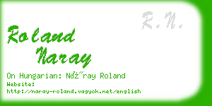 roland naray business card